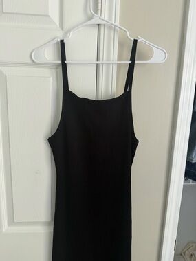 DISSH Black Ribbed Maxi Tank Dress